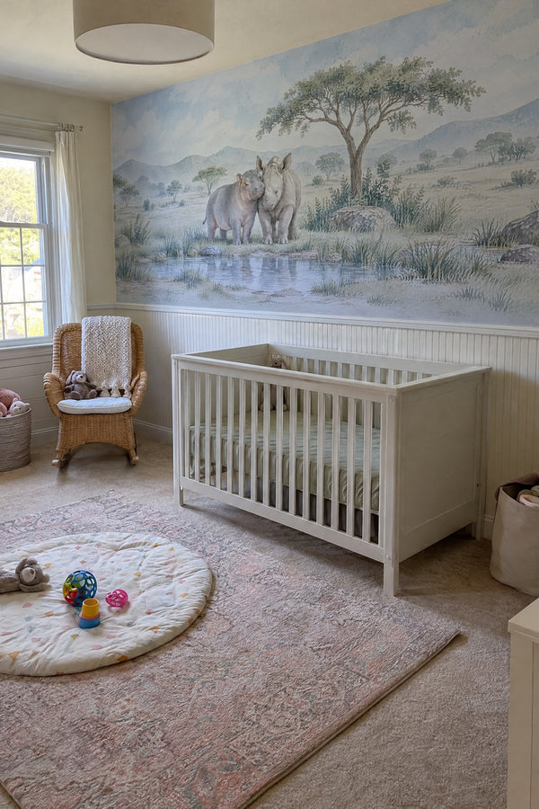 Mural styled in room