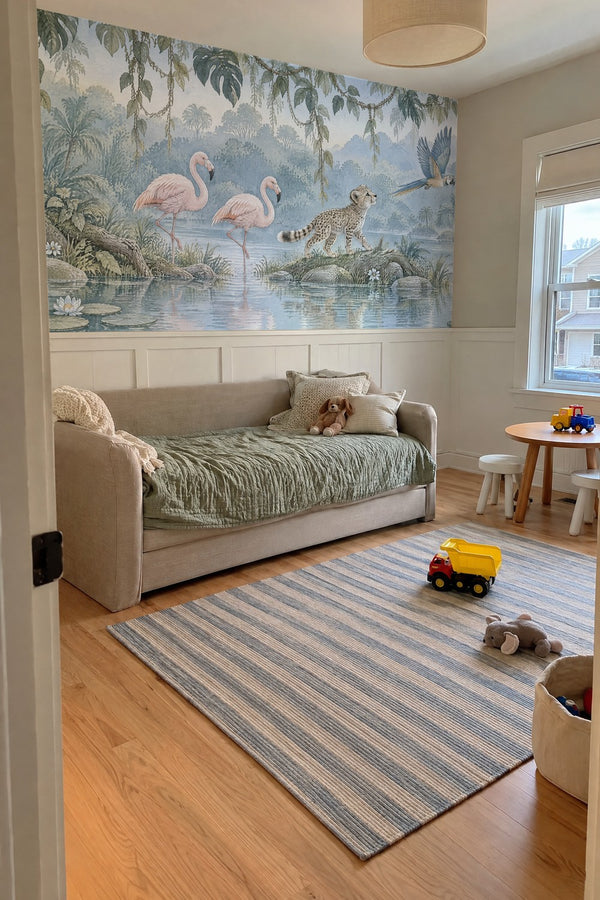 Mural styled in room