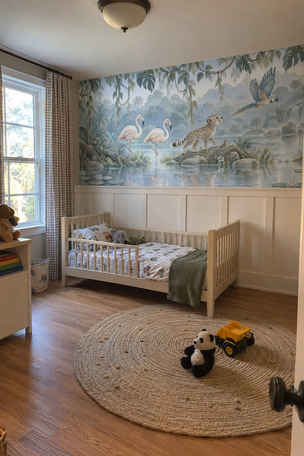 Mural styled in room
