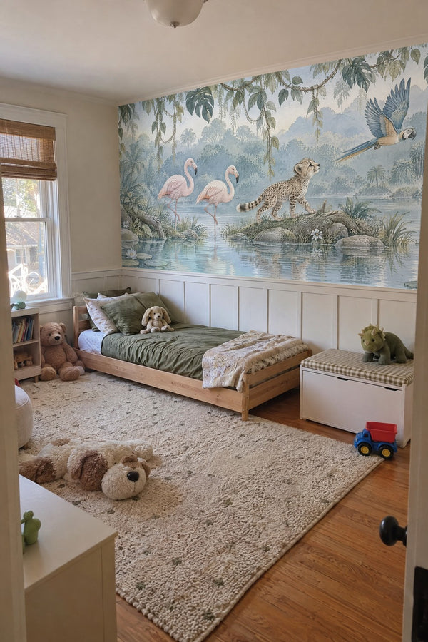 Mural styled in room