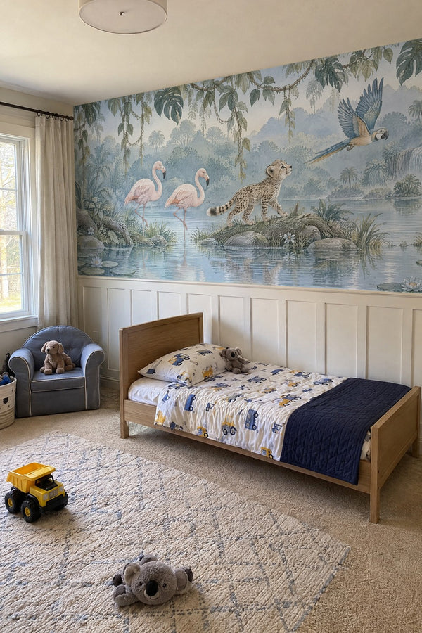 Mural styled in room