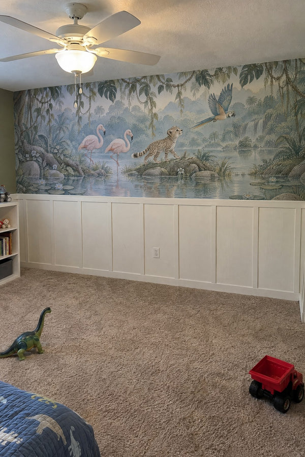 Mural styled in room