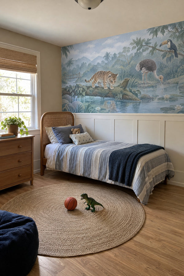 Mural styled in room