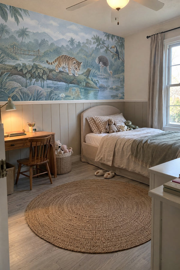 Mural styled in room