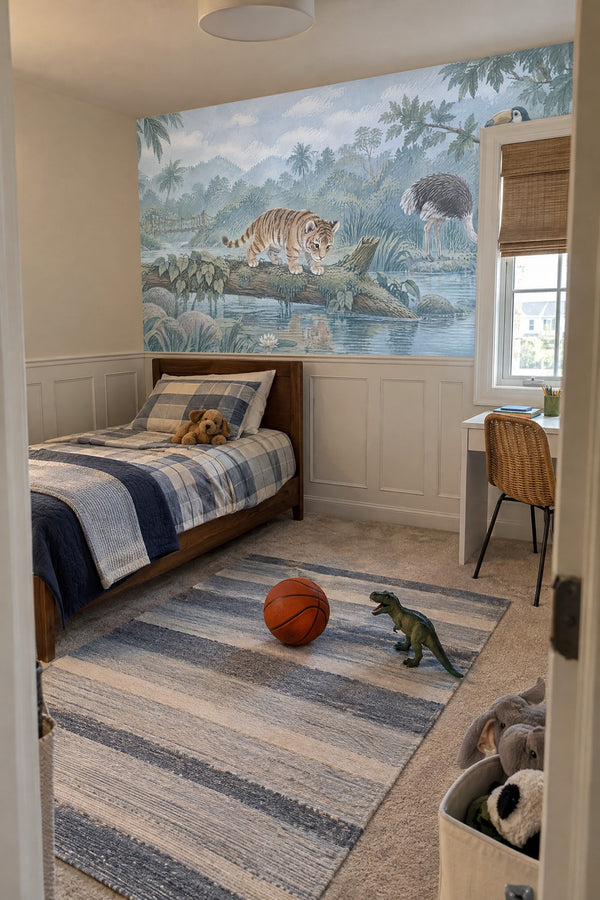 Mural styled in room