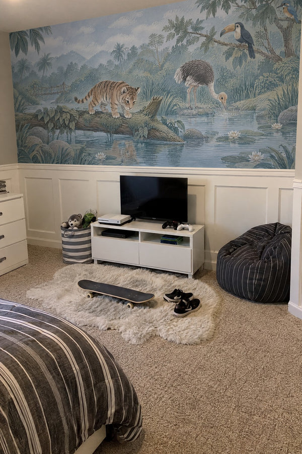 Mural styled in room