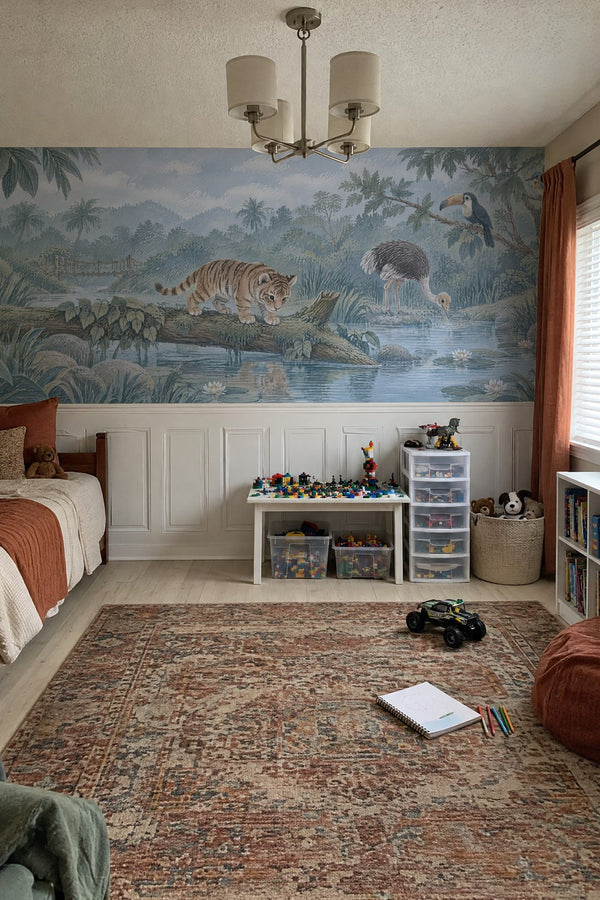 Mural styled in room