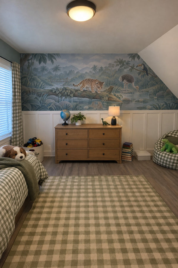 Mural styled in room