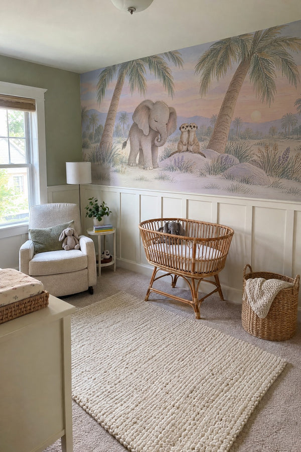 Mural styled in room