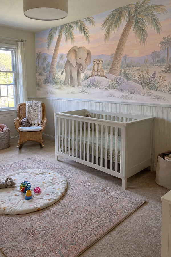 Mural styled in room
