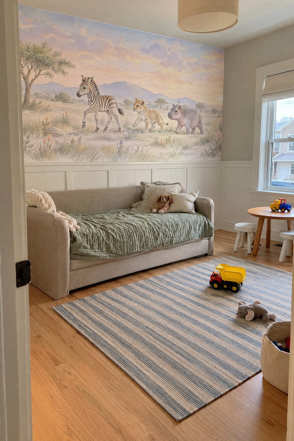 Mural styled in room