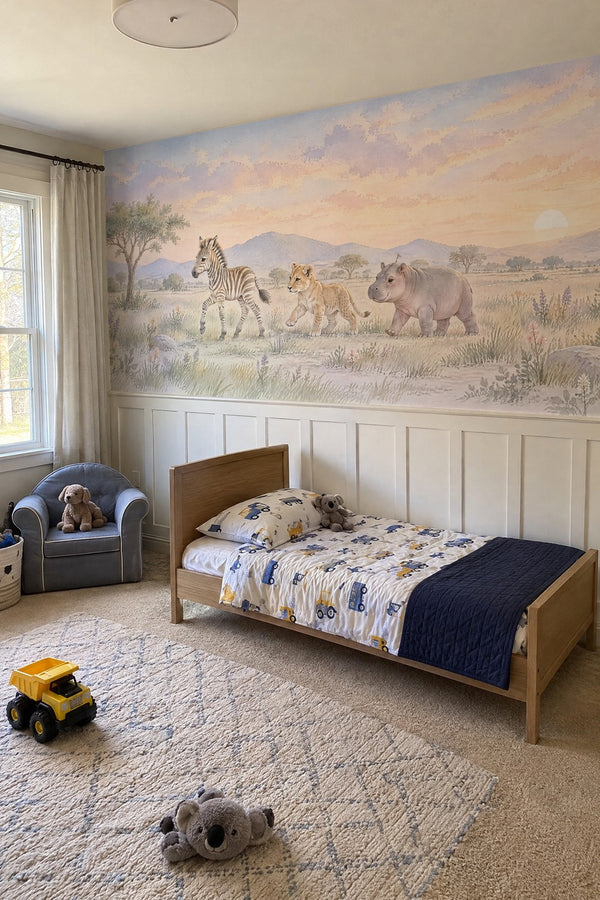 Mural styled in room