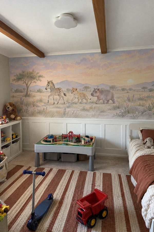 Mural styled in room