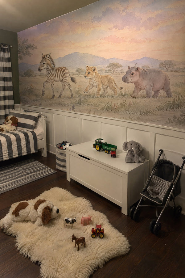 Mural styled in room