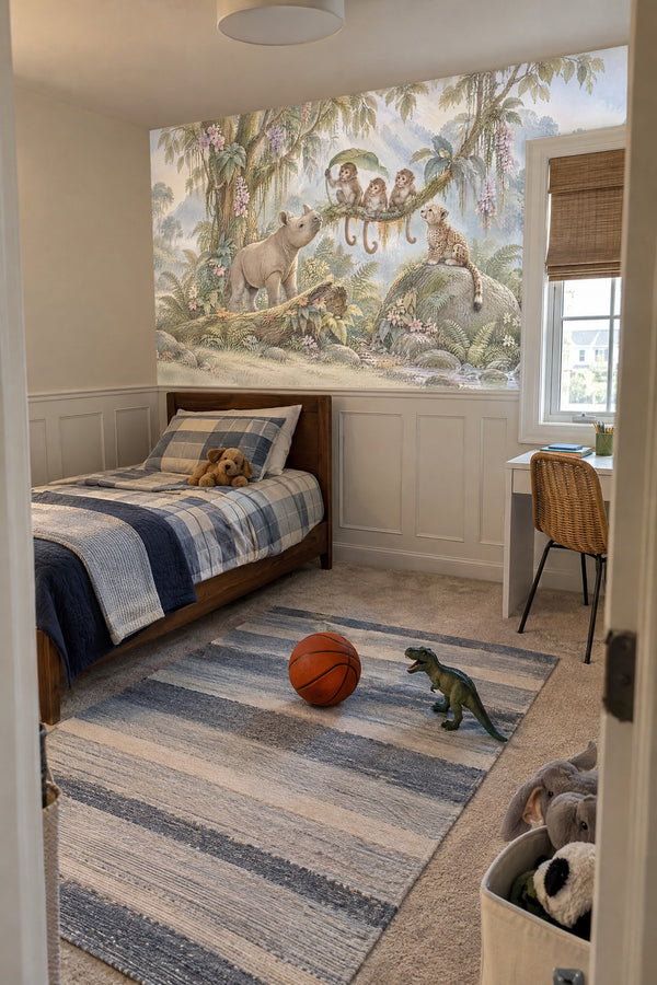 Mural styled in room