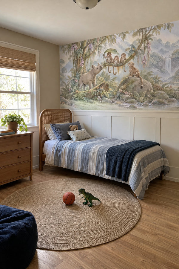 Mural styled in room