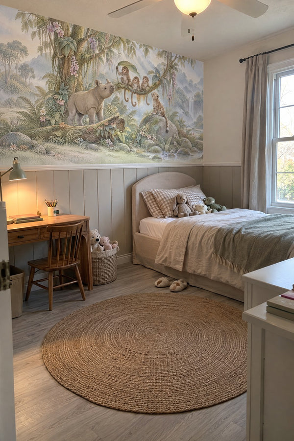 Mural styled in room