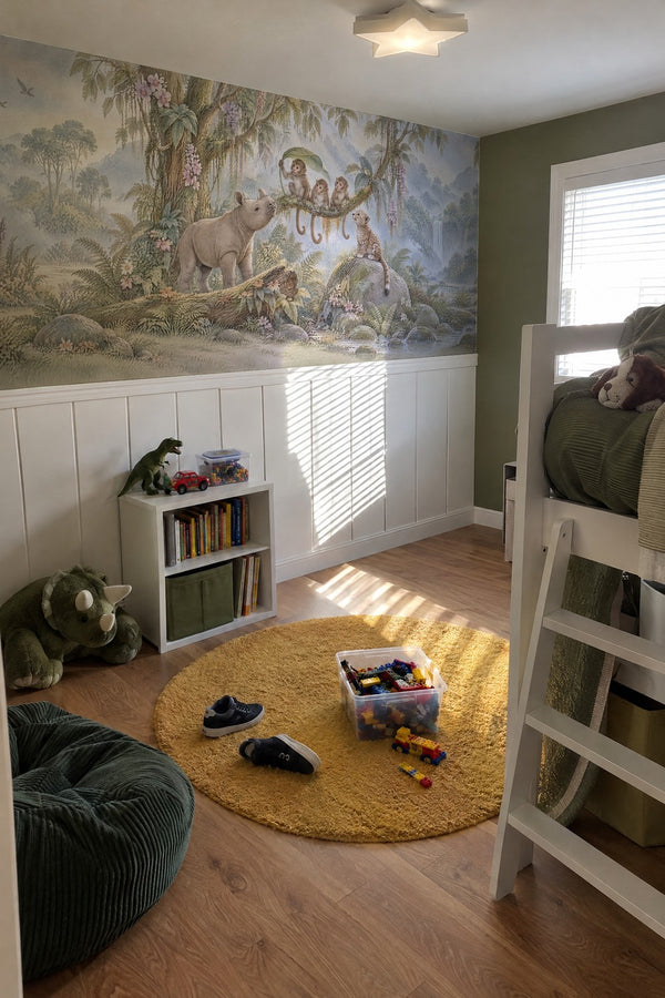 Mural styled in room