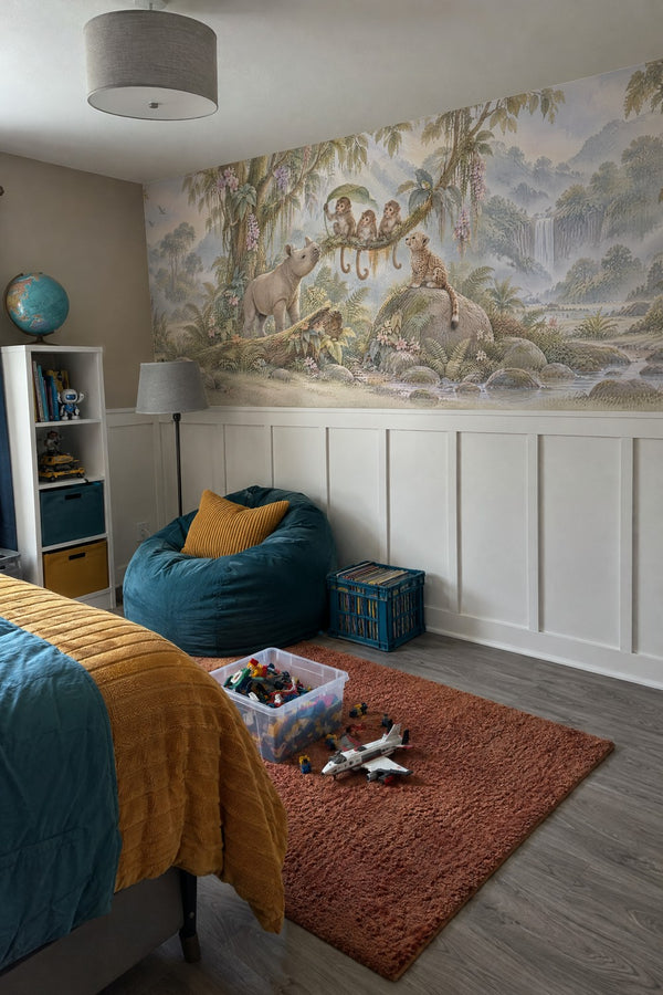 Mural styled in room