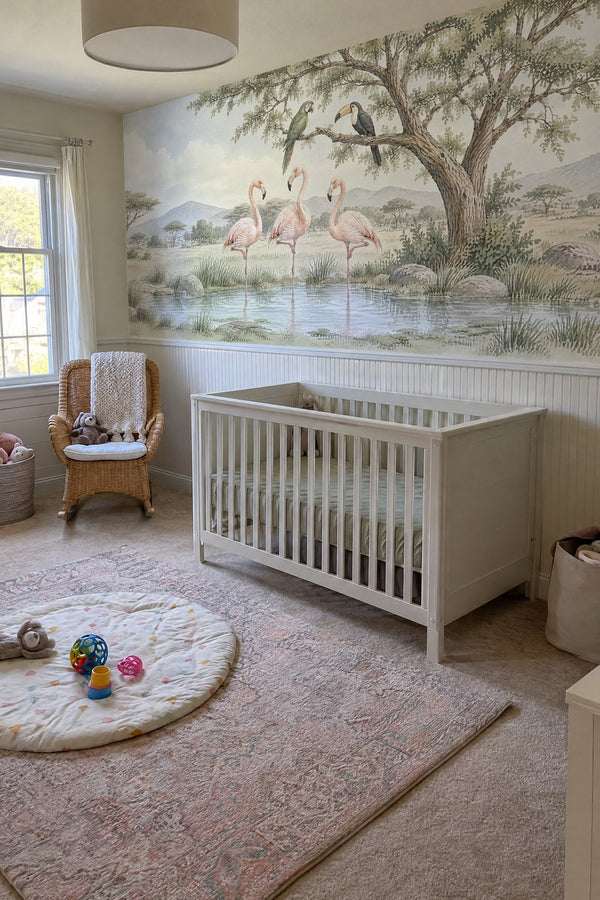 Mural styled in room