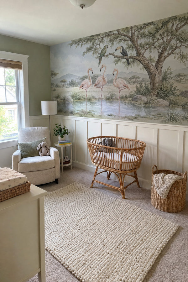 Mural styled in room