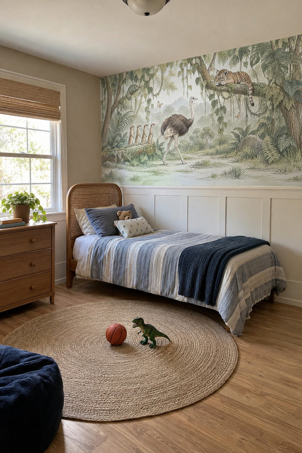 Mural styled in room