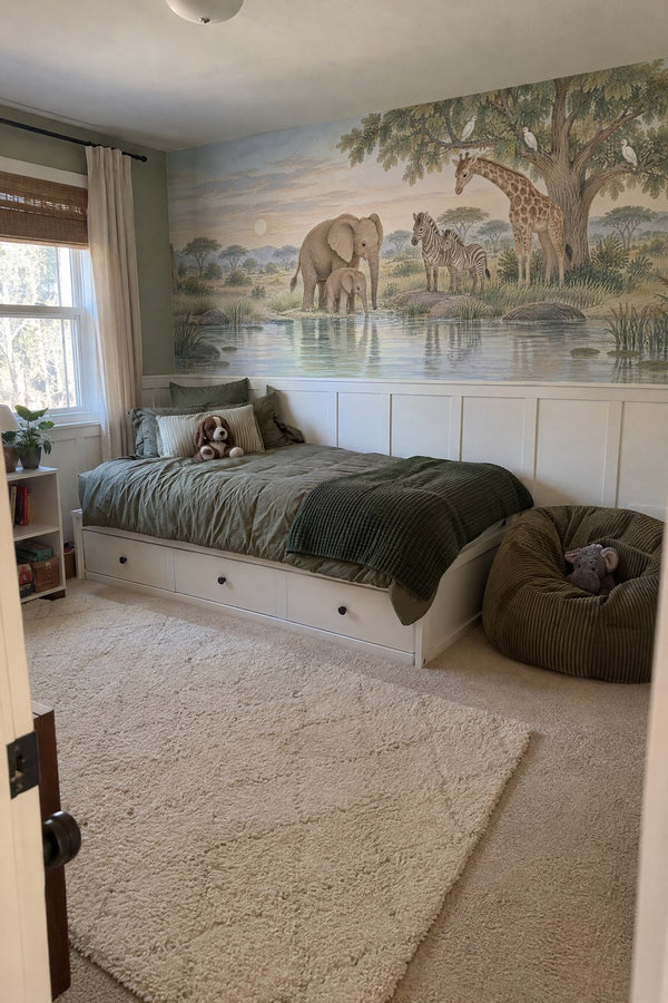 Mural styled in room