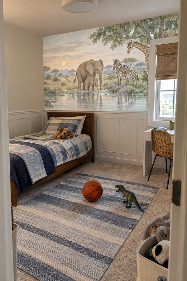 Mural styled in room