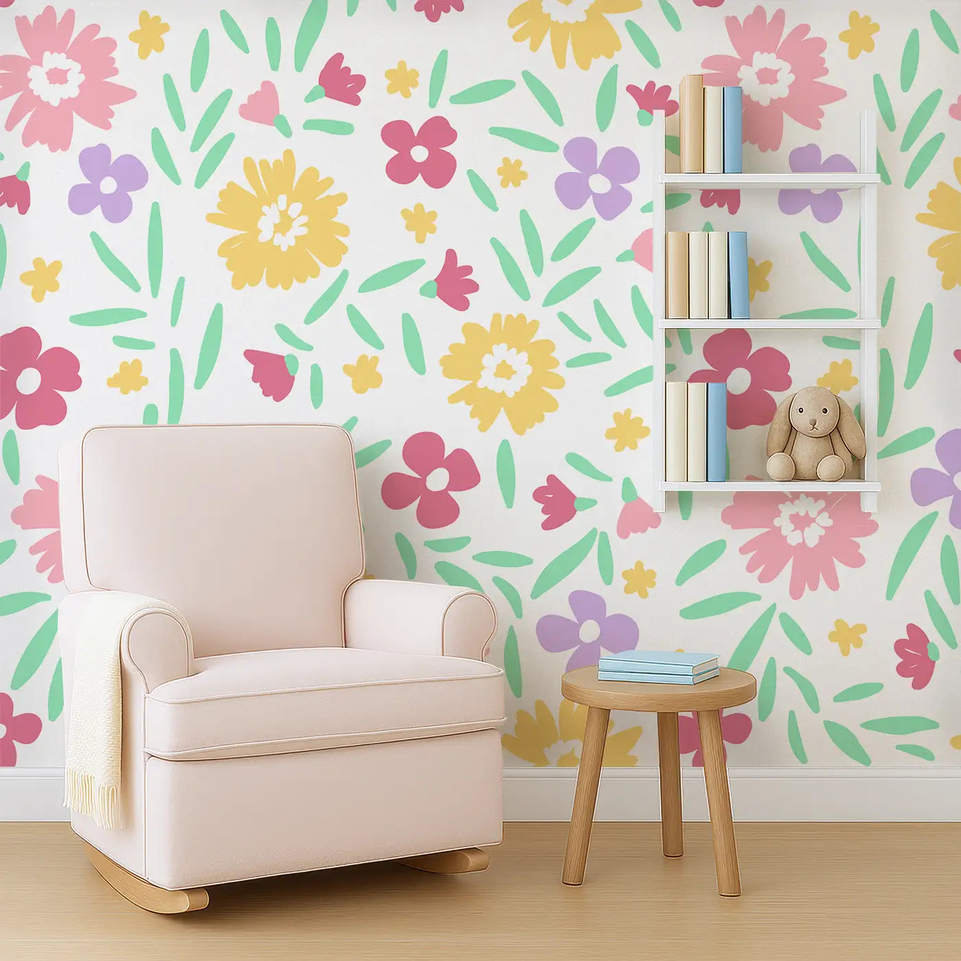 Cheerful Blossom Garden Wall Mural