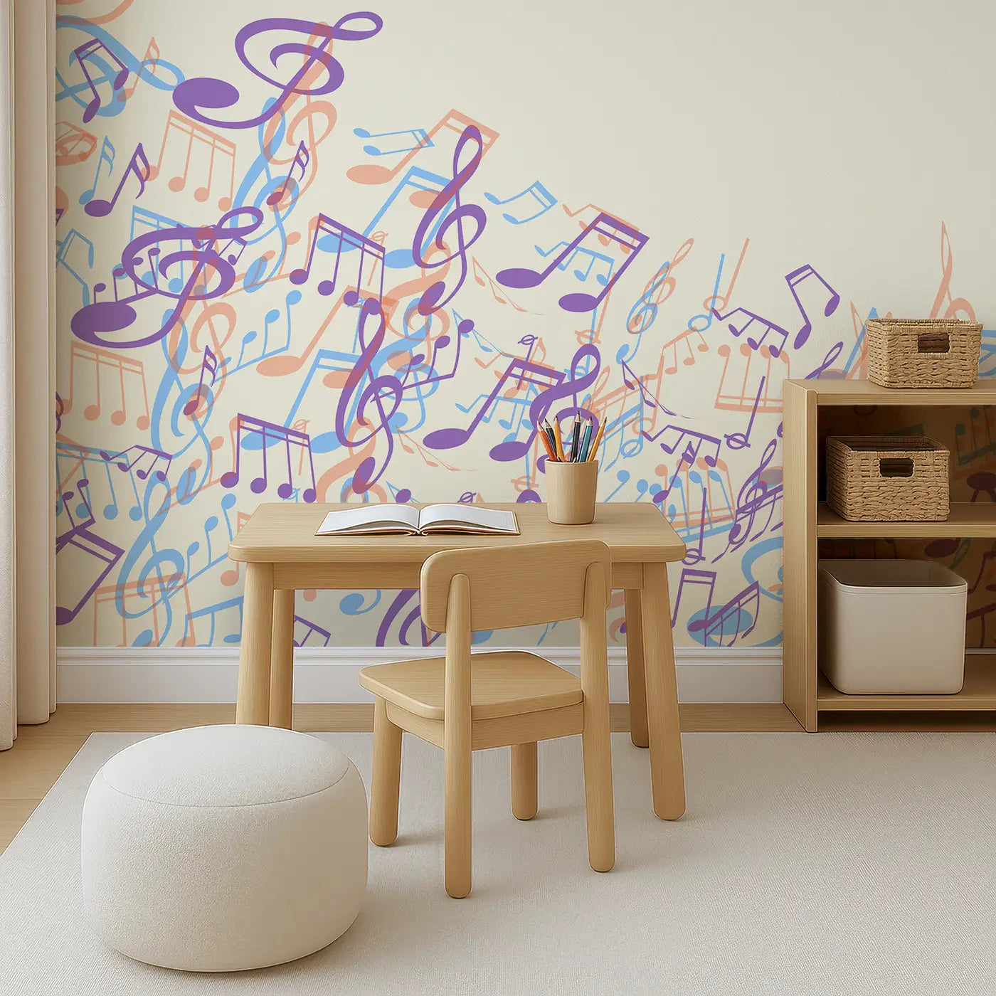 Melodic Waves Wall Mural
