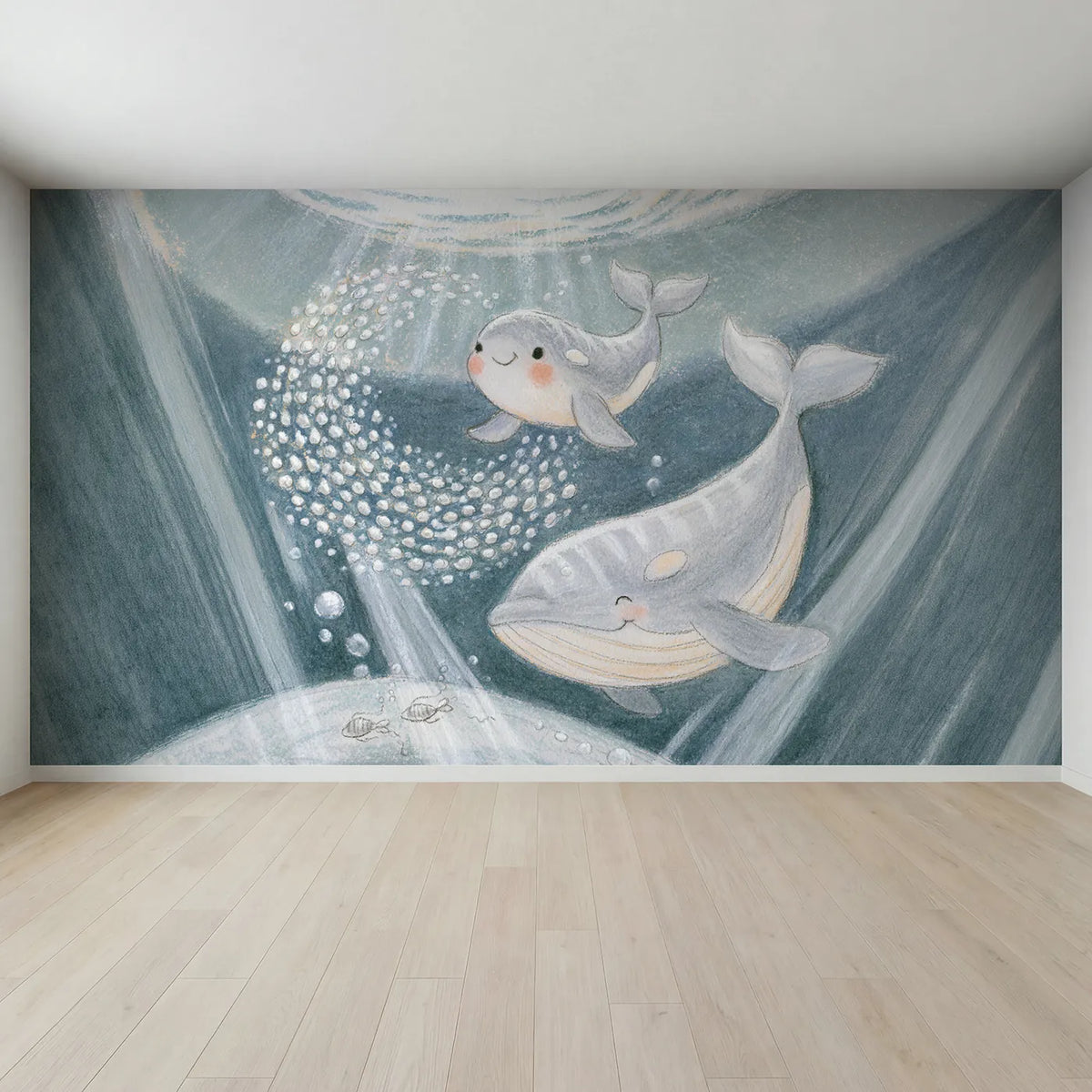 Full view of The Loop-the-Loop Lesson Wallpaper Mural by Whimsy Tots