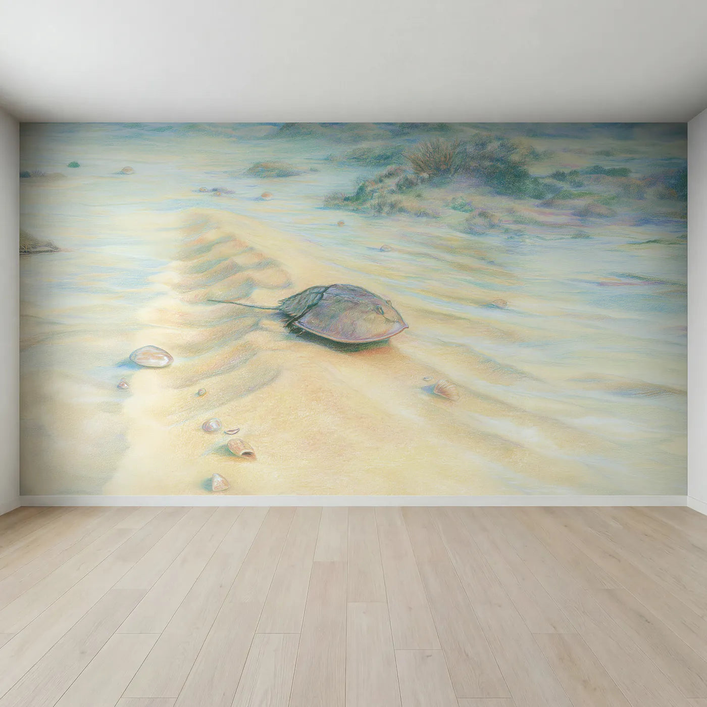 Full view of Ancient Horseshoe Crab Wallpaper Mural by Whimsy Tots