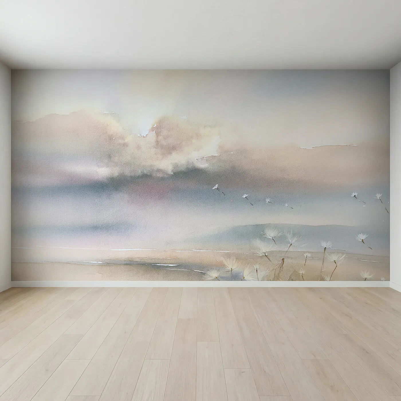 Full view of Morning Great Cloud Wallpaper Mural by Whimsy Tots