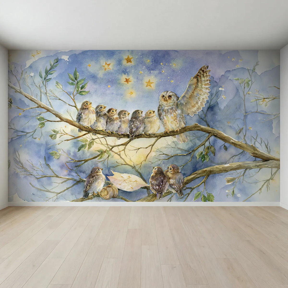 Full view of The Star Navigation Lesson Wallpaper Mural by Whimsy Tots