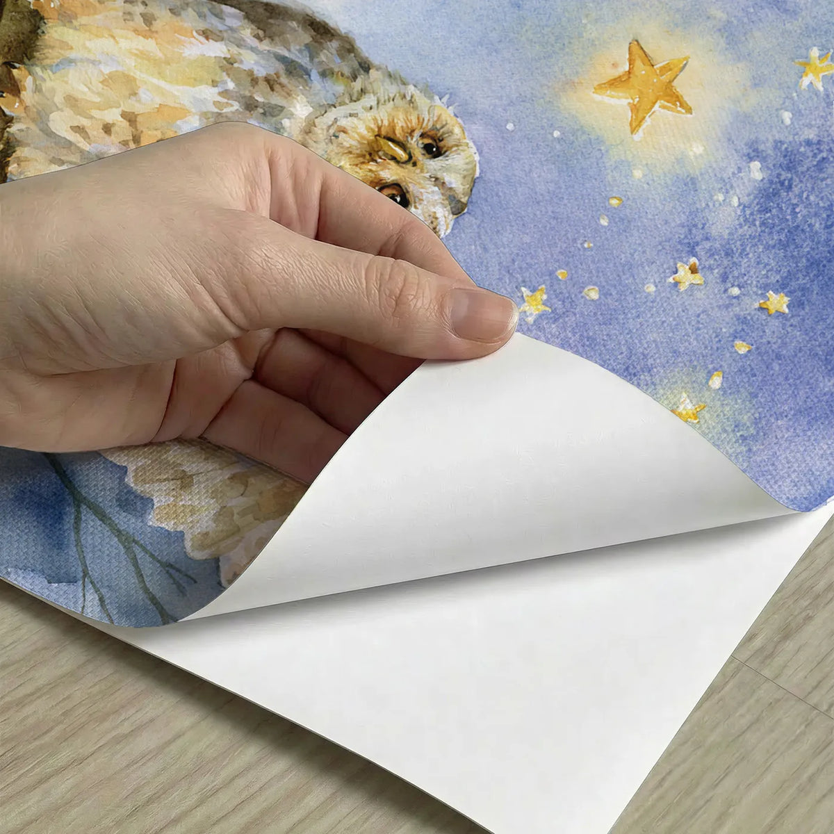 Peel-and-stick detail of The Star Navigation Lesson Wallpaper Mural by Whimsy Tots
