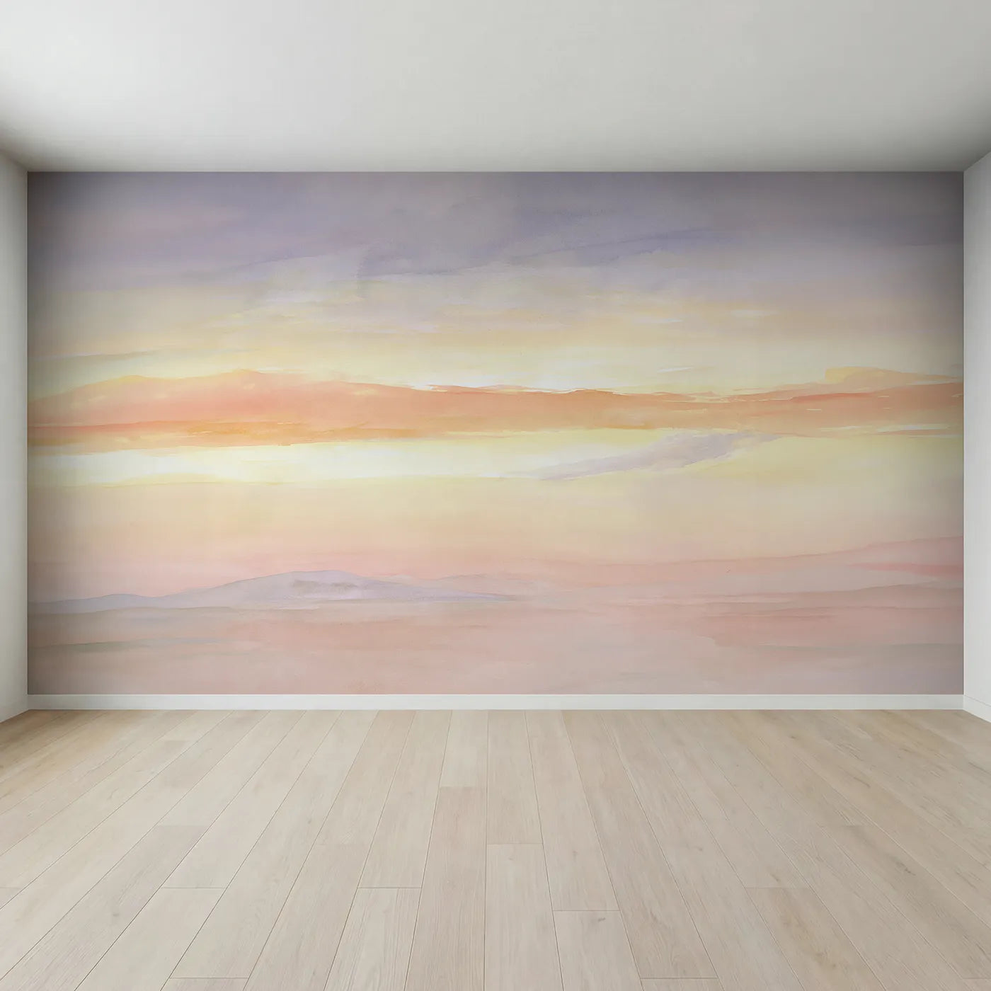 Full view of Pastel Sky Gradient Wallpaper Mural by Whimsy Tots