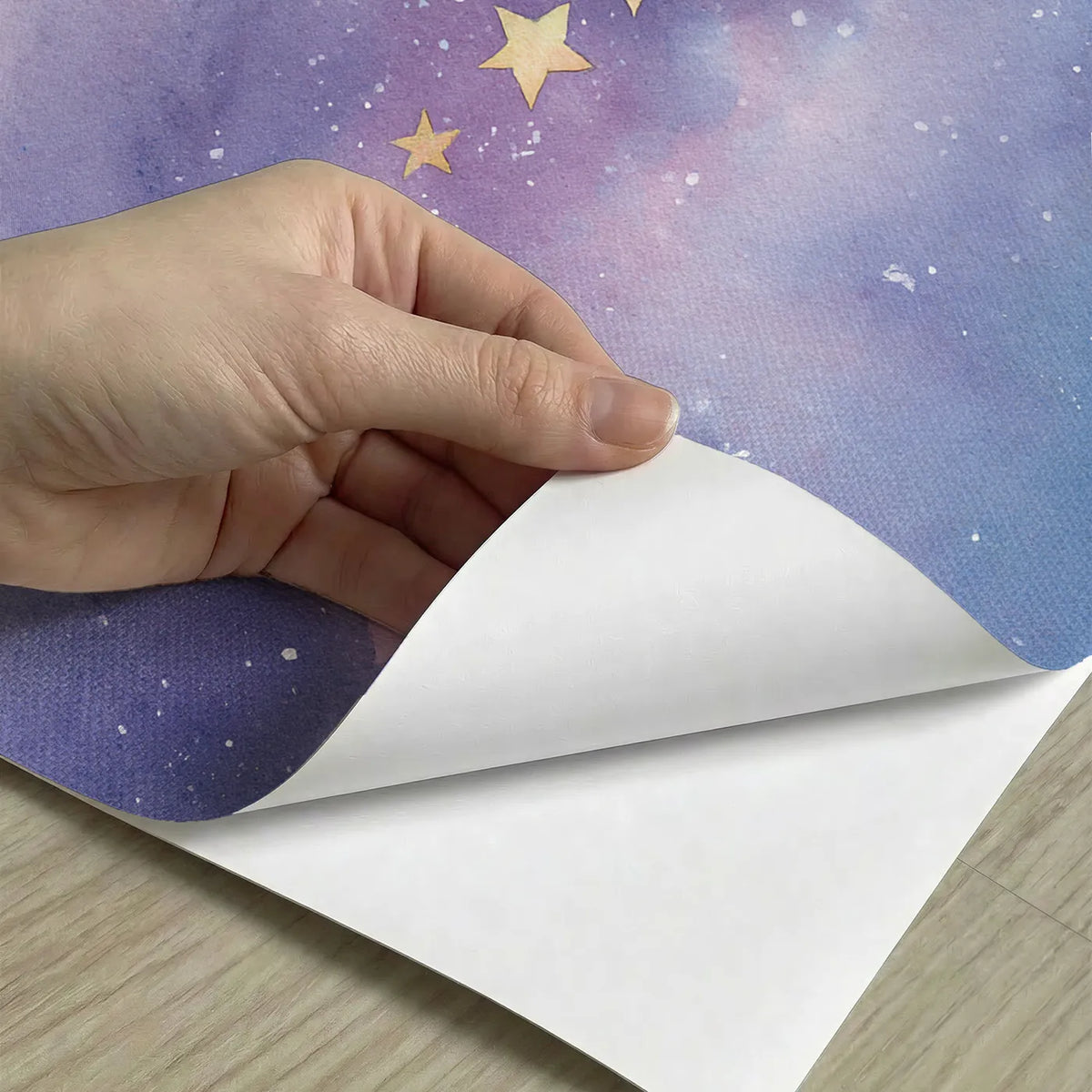 Peel-and-stick detail of Star Cluster Study Wallpaper Mural by Whimsy Tots