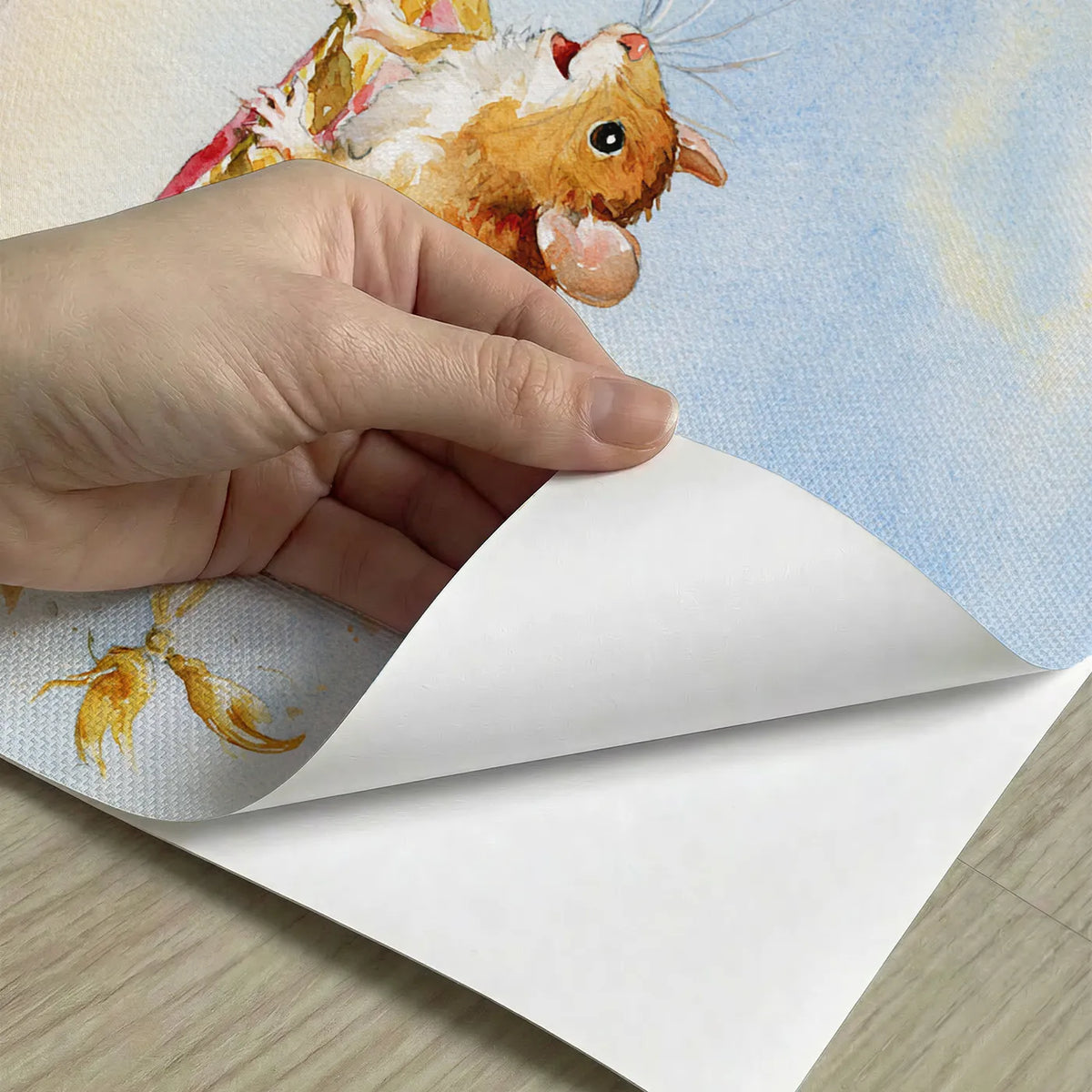 Peel-and-stick detail of The Magic Carpet Lesson Wallpaper Mural by Whimsy Tots