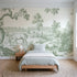 Toile wall mural of a spotted pony grazing in green ink by Whimsy Tots