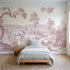 Toile wall mural of a spotted pony grazing in pink ink by Whimsy Tots