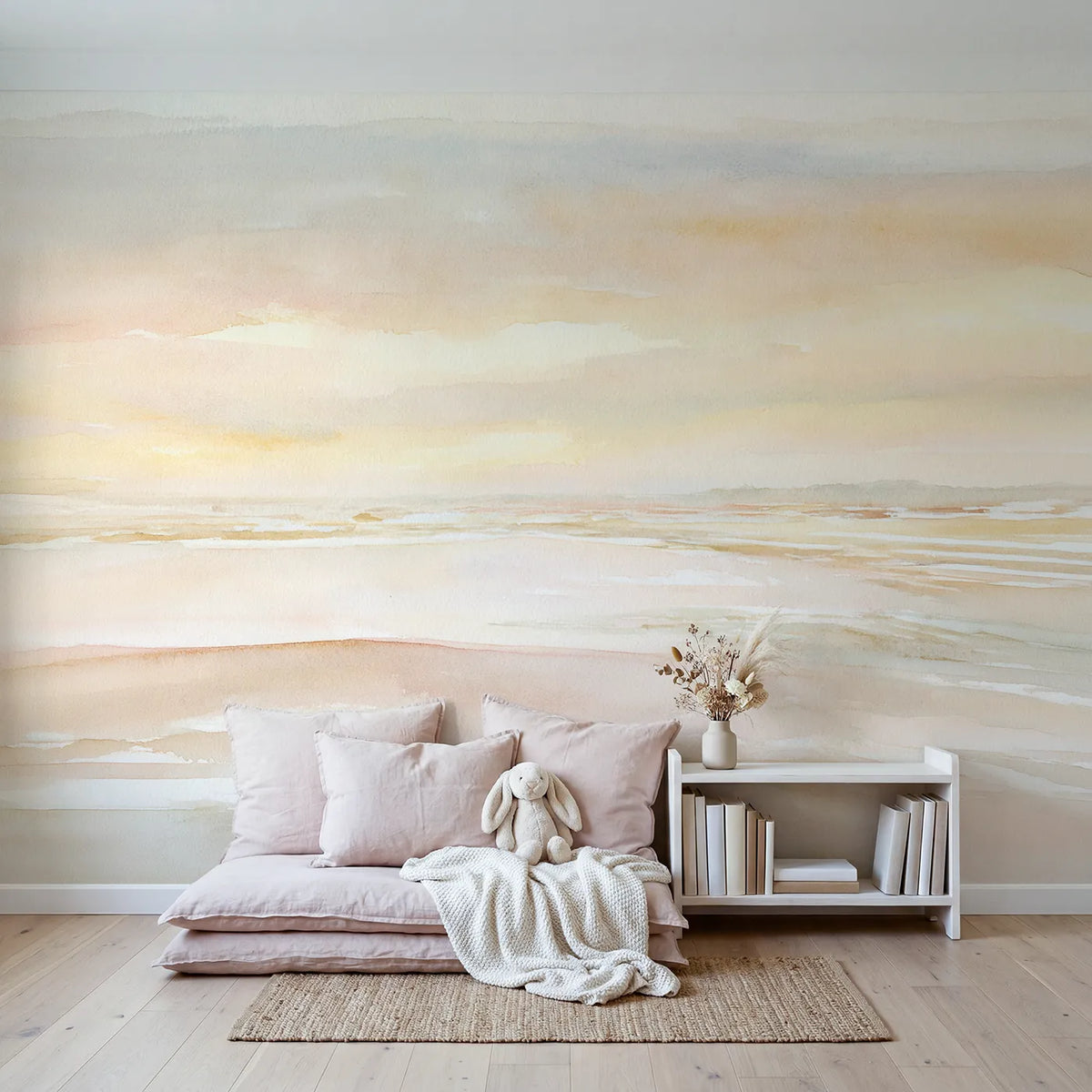 Far and Near Wallpaper Mural in playroom setting by Whimsy Tots
