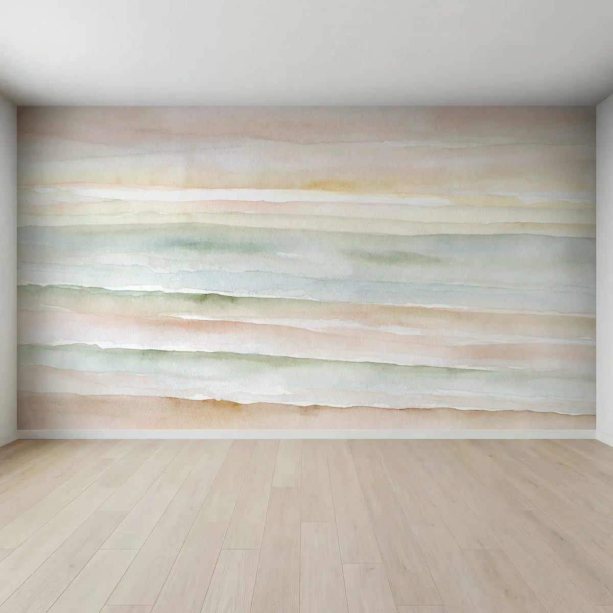 Full view of Woven Bands Wallpaper Mural by Whimsy Tots
