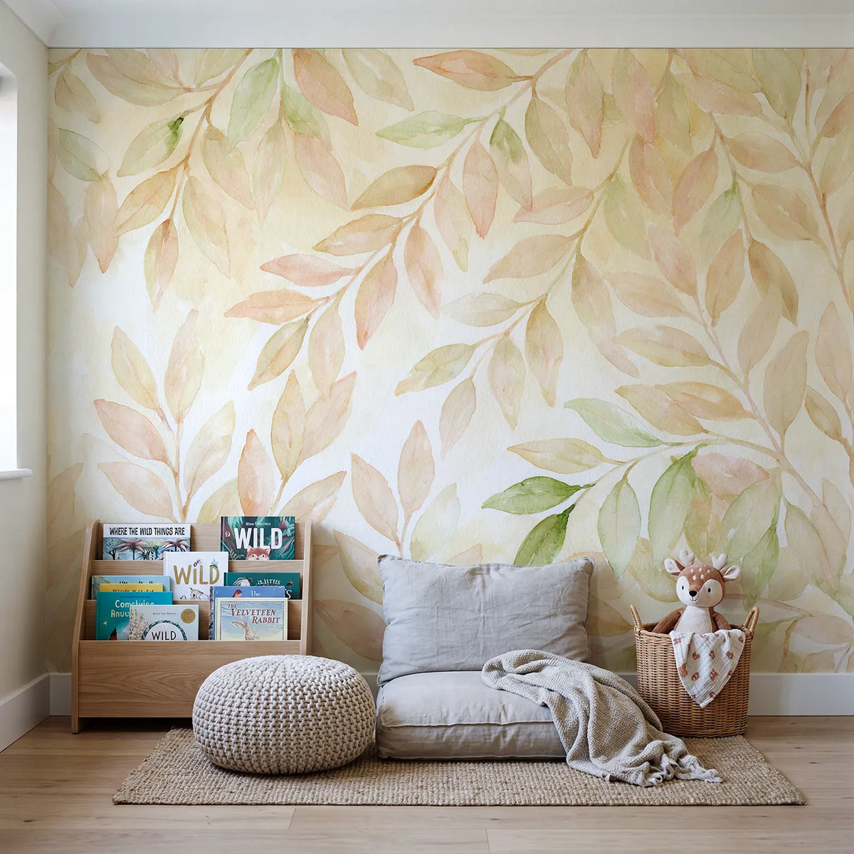 Dropped Marks Wallpaper Mural in playroom setting by Whimsy Tots