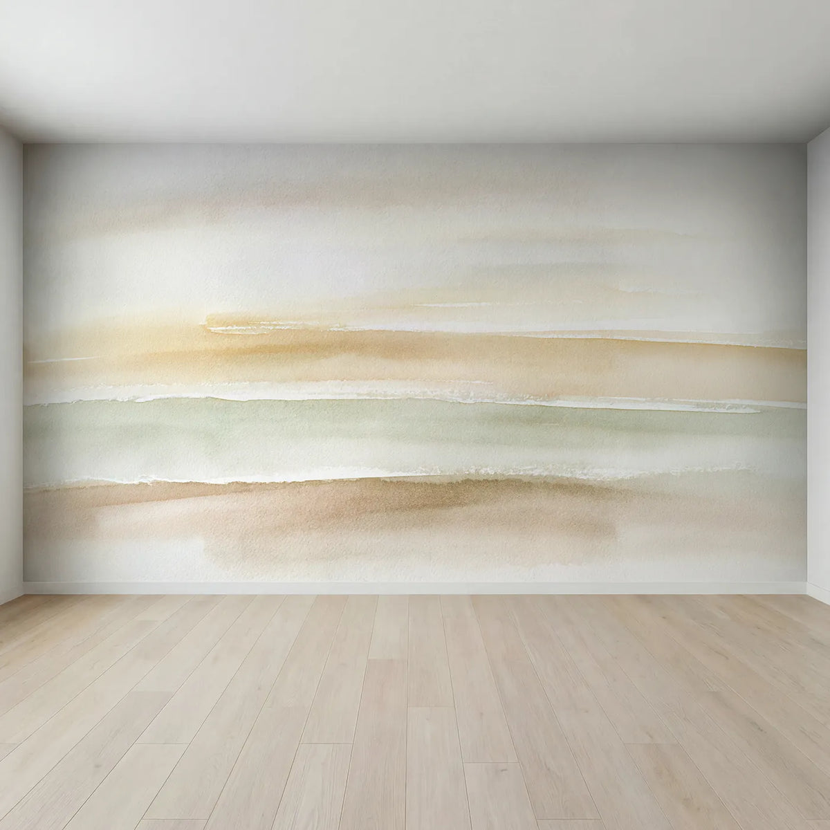 Full view of Sanded Horizon Wallpaper Mural by Whimsy Tots