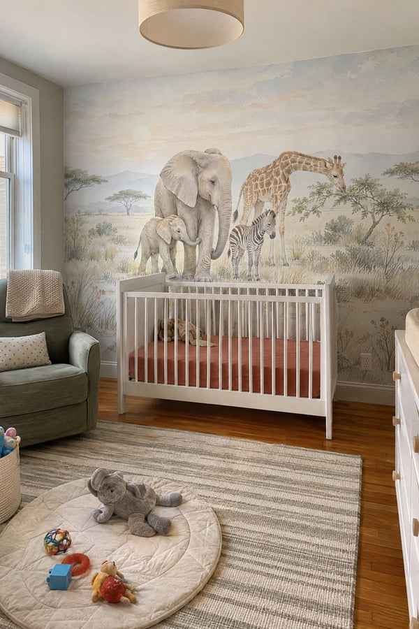 Mural styled in room