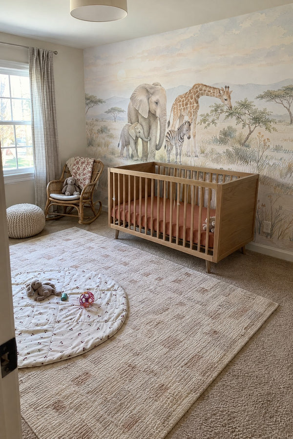 Mural styled in room