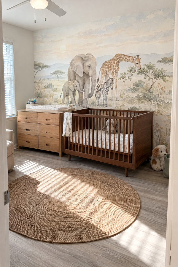 Mural styled in room