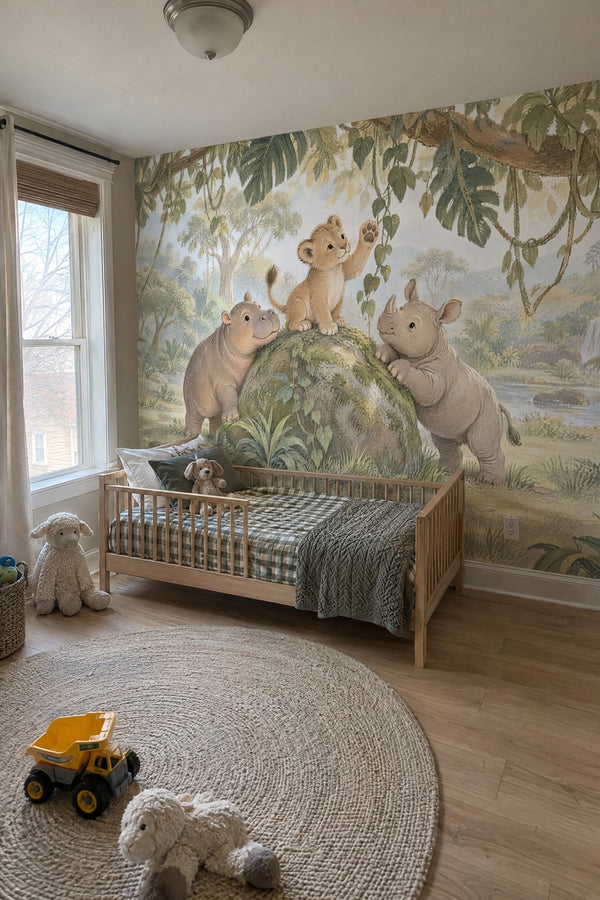 Mural styled in room