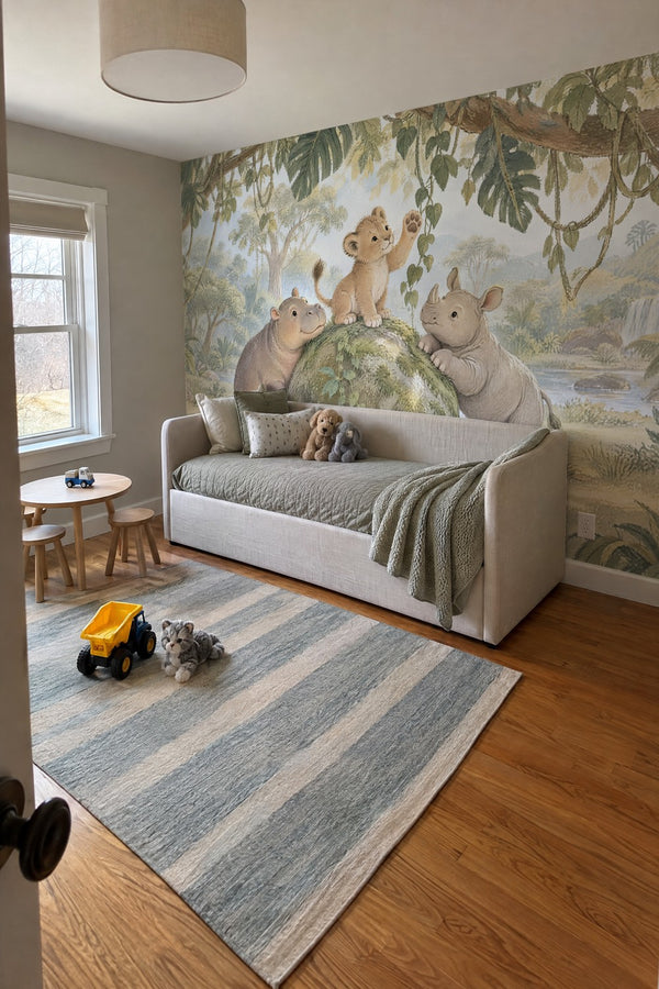 Mural styled in room