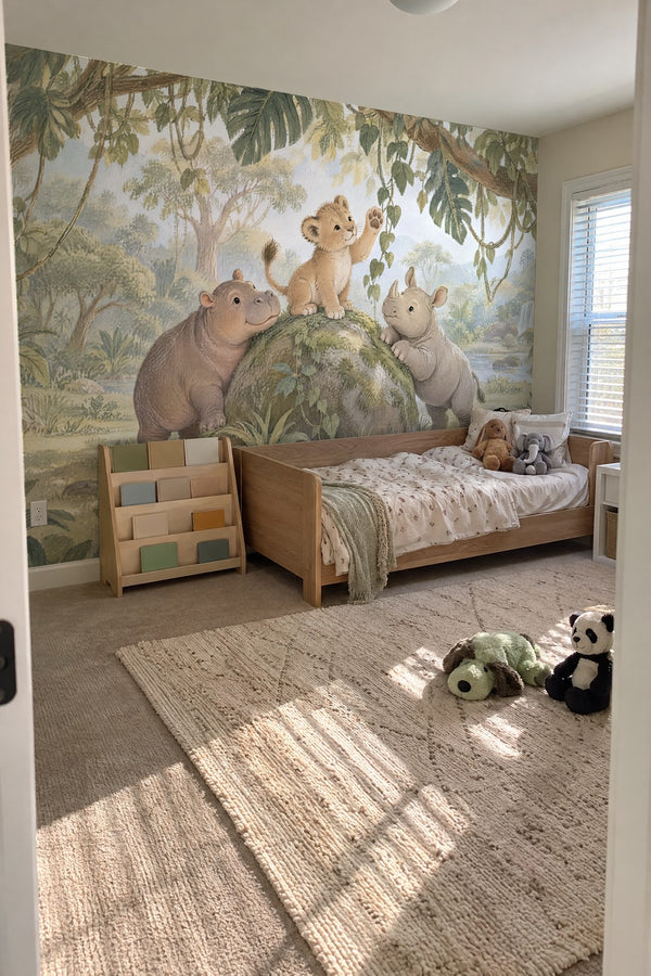 Mural styled in room